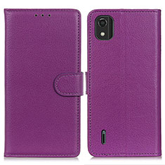 Coque Portefeuille Livre Cuir Etui Clapet A03D pour Nokia C2 2nd Edition Violet