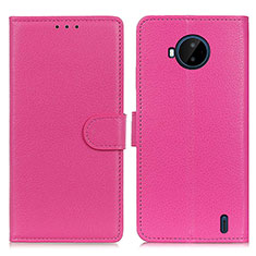 Coque Portefeuille Livre Cuir Etui Clapet A03D pour Nokia C20 Plus Rose Rouge