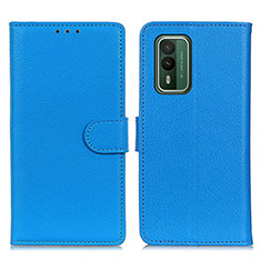 Coque Portefeuille Livre Cuir Etui Clapet A03D pour Nokia XR21 Bleu Ciel