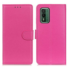 Coque Portefeuille Livre Cuir Etui Clapet A03D pour Nokia XR21 Rose Rouge