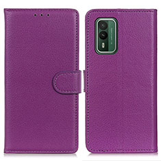Coque Portefeuille Livre Cuir Etui Clapet A03D pour Nokia XR21 Violet