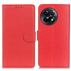 Coque Portefeuille Livre Cuir Etui Clapet A03D pour OnePlus 11R 5G Rouge