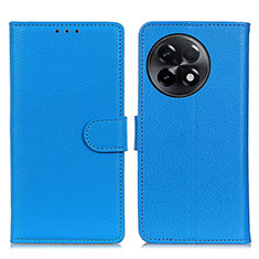 Coque Portefeuille Livre Cuir Etui Clapet A03D pour OnePlus Ace 2 5G Bleu Ciel