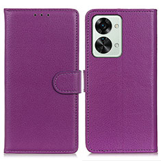 Coque Portefeuille Livre Cuir Etui Clapet A03D pour OnePlus Nord 2T 5G Violet