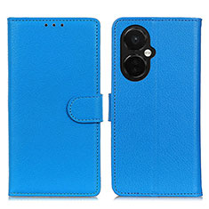 Coque Portefeuille Livre Cuir Etui Clapet A03D pour OnePlus Nord N30 5G Bleu Ciel