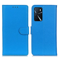 Coque Portefeuille Livre Cuir Etui Clapet A03D pour Oppo A16 Bleu Ciel