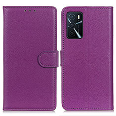 Coque Portefeuille Livre Cuir Etui Clapet A03D pour Oppo A16 Violet