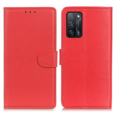 Coque Portefeuille Livre Cuir Etui Clapet A03D pour Oppo A53s 5G Rouge
