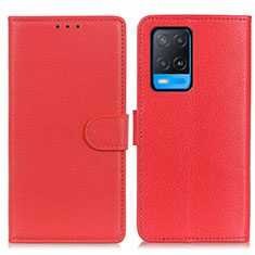 Coque Portefeuille Livre Cuir Etui Clapet A03D pour Oppo A54 4G Rouge