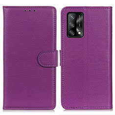 Coque Portefeuille Livre Cuir Etui Clapet A03D pour Oppo A95 4G Violet
