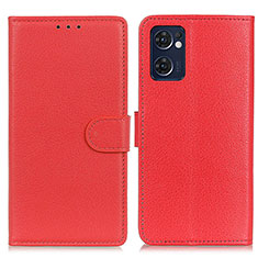 Coque Portefeuille Livre Cuir Etui Clapet A03D pour Oppo Find X5 Lite 5G Rouge
