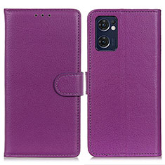 Coque Portefeuille Livre Cuir Etui Clapet A03D pour Oppo Find X5 Lite 5G Violet