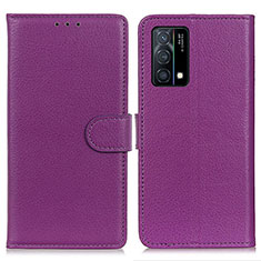 Coque Portefeuille Livre Cuir Etui Clapet A03D pour Oppo K9 5G Violet