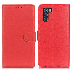 Coque Portefeuille Livre Cuir Etui Clapet A03D pour Oppo K9 Pro 5G Rouge