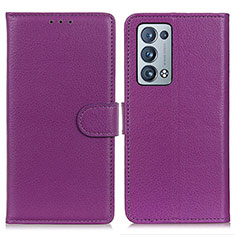 Coque Portefeuille Livre Cuir Etui Clapet A03D pour Oppo Reno6 Pro 5G Violet