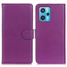 Coque Portefeuille Livre Cuir Etui Clapet A03D pour Realme 9 Pro+ Plus 5G Violet