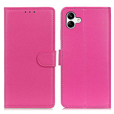 Coque Portefeuille Livre Cuir Etui Clapet A03D pour Samsung Galaxy A04E Rose Rouge