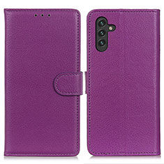 Coque Portefeuille Livre Cuir Etui Clapet A03D pour Samsung Galaxy A04s Violet