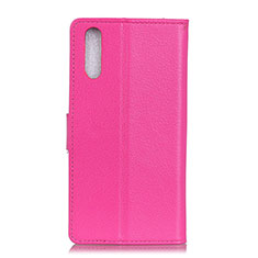Coque Portefeuille Livre Cuir Etui Clapet A03D pour Samsung Galaxy M02 Rose Rouge