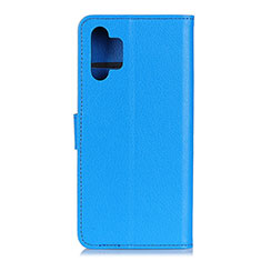 Coque Portefeuille Livre Cuir Etui Clapet A03D pour Samsung Galaxy M32 5G Bleu Ciel