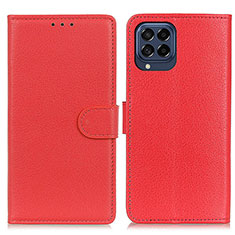 Coque Portefeuille Livre Cuir Etui Clapet A03D pour Samsung Galaxy M53 5G Rouge