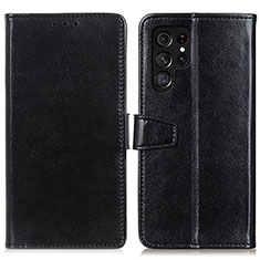 Coque Portefeuille Livre Cuir Etui Clapet A03D pour Samsung Galaxy S21 Ultra 5G Noir