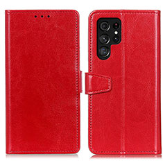 Coque Portefeuille Livre Cuir Etui Clapet A03D pour Samsung Galaxy S21 Ultra 5G Rouge