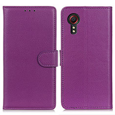 Coque Portefeuille Livre Cuir Etui Clapet A03D pour Samsung Galaxy XCover 5 SM-G525F Violet