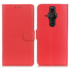 Coque Portefeuille Livre Cuir Etui Clapet A03D pour Sony Xperia PRO-I Rouge