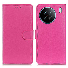 Coque Portefeuille Livre Cuir Etui Clapet A03D pour Vivo X90 5G Rose Rouge