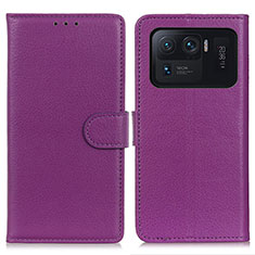 Coque Portefeuille Livre Cuir Etui Clapet A03D pour Xiaomi Mi 11 Ultra 5G Violet