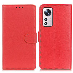 Coque Portefeuille Livre Cuir Etui Clapet A03D pour Xiaomi Mi 12 5G Rouge