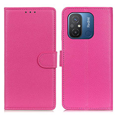 Coque Portefeuille Livre Cuir Etui Clapet A03D pour Xiaomi Poco C55 Rose Rouge