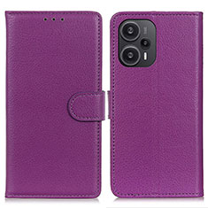 Coque Portefeuille Livre Cuir Etui Clapet A03D pour Xiaomi Poco F5 5G Violet