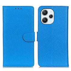 Coque Portefeuille Livre Cuir Etui Clapet A03D pour Xiaomi Redmi 12 4G Bleu Ciel