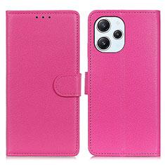 Coque Portefeuille Livre Cuir Etui Clapet A03D pour Xiaomi Redmi 12 4G Rose Rouge