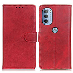 Coque Portefeuille Livre Cuir Etui Clapet A04D pour Motorola Moto G31 Rouge
