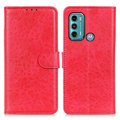 Coque Portefeuille Livre Cuir Etui Clapet A04D pour Motorola Moto G60 Rouge
