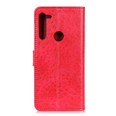 Coque Portefeuille Livre Cuir Etui Clapet A04D pour Motorola Moto One Fusion Plus Rouge