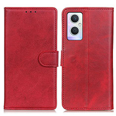 Coque Portefeuille Livre Cuir Etui Clapet A04D pour OnePlus Nord N20 5G Rouge