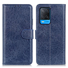 Coque Portefeuille Livre Cuir Etui Clapet A04D pour Oppo A54 4G Bleu