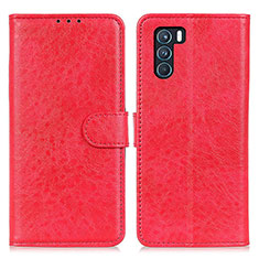Coque Portefeuille Livre Cuir Etui Clapet A04D pour Oppo K9 Pro 5G Rouge