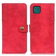 Coque Portefeuille Livre Cuir Etui Clapet A04D pour Samsung Galaxy A22 5G Rouge