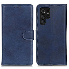 Coque Portefeuille Livre Cuir Etui Clapet A04D pour Samsung Galaxy S21 Ultra 5G Bleu