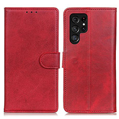Coque Portefeuille Livre Cuir Etui Clapet A04D pour Samsung Galaxy S21 Ultra 5G Rouge