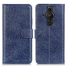 Coque Portefeuille Livre Cuir Etui Clapet A04D pour Sony Xperia PRO-I Bleu