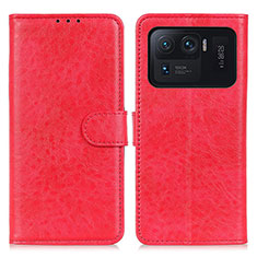 Coque Portefeuille Livre Cuir Etui Clapet A04D pour Xiaomi Mi 11 Ultra 5G Rouge