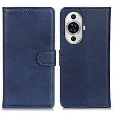 Coque Portefeuille Livre Cuir Etui Clapet A05D pour Huawei Nova 11 Pro Bleu