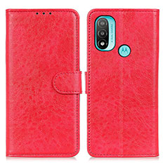 Coque Portefeuille Livre Cuir Etui Clapet A05D pour Motorola Moto E20 Rouge