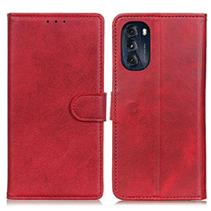 Coque Portefeuille Livre Cuir Etui Clapet A05D pour Motorola Moto G 5G (2022) Rouge